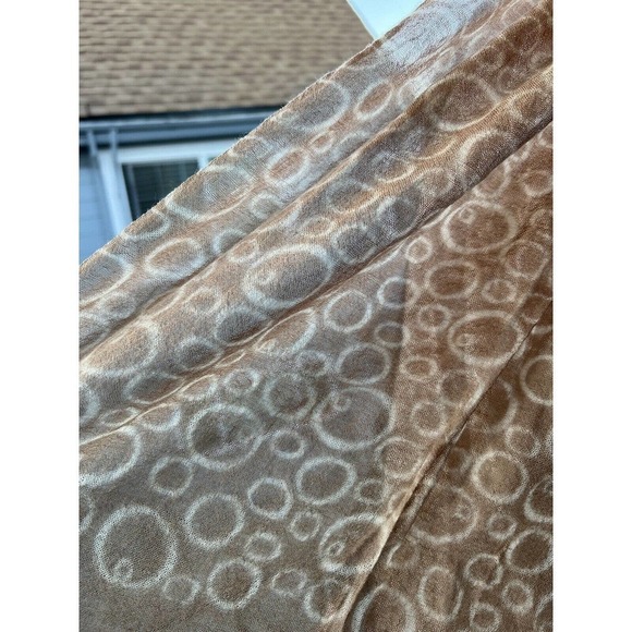 100% Pure Wool Scarf Tan And White - Picture 3 of 4